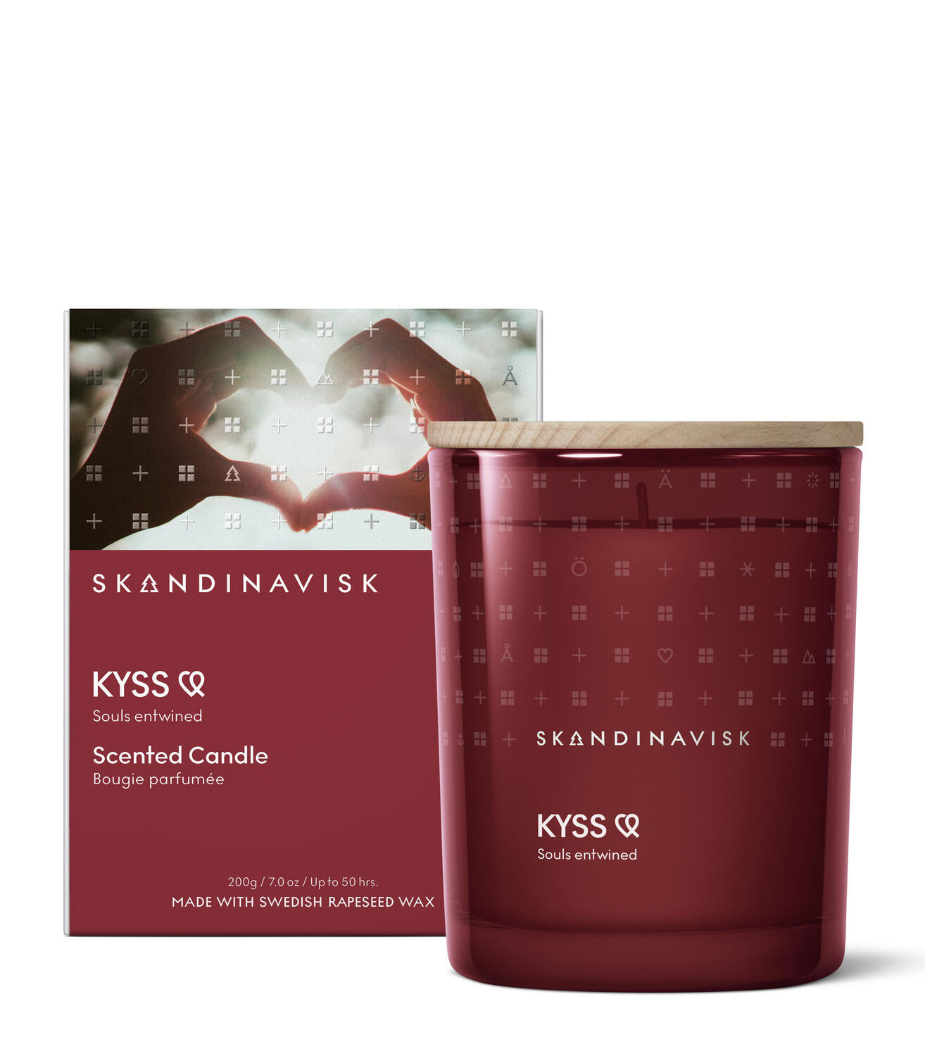 KYSS duftlys, 200g - Cherry red